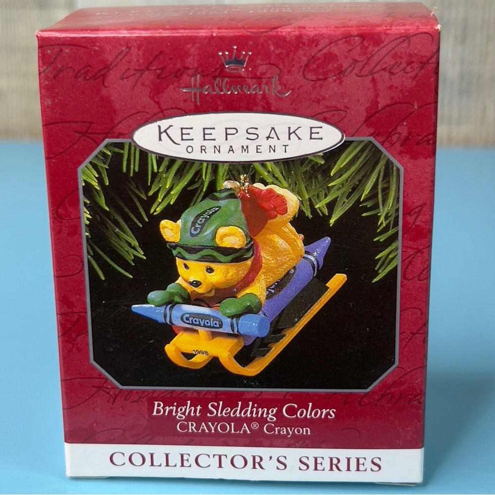 Hallmark Keepsake Ornament Crayola Crayon Bright Sledding Colors
